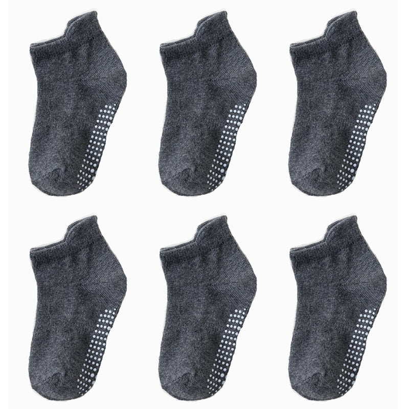 Lot 6 chaussette antidérapantes grises