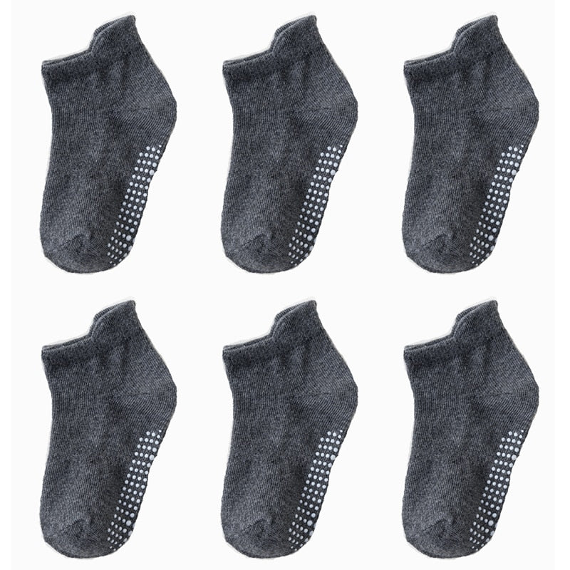 Lot 6 chaussette antidérapantes grises